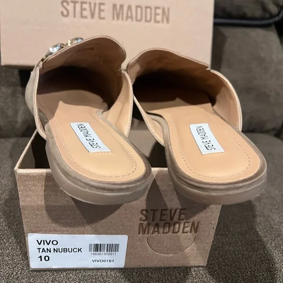 Steve Madden Women's Tan Mules, size 10. Worn twice - Picture 5 of 6